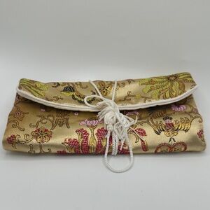 Source Unknown Elegant Gold and Pink Cosmetic Case